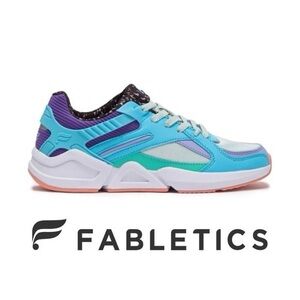 Fabletics Blue & White Sneakers Women's Size 9M Hiking, Walking, Athletic Shoes